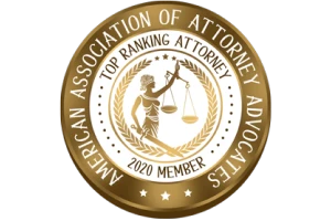 American Association of Attorney Advocates / Top Ranking Attorney / 2020 Member - Badge